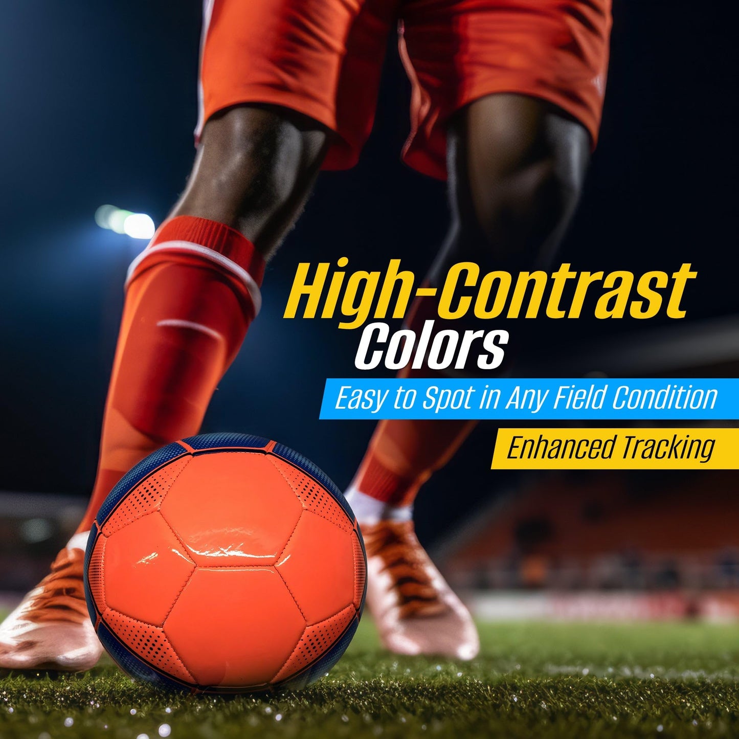 Vizari Cordoba Soccer Balls for Youth, Adult, Kids - Sizes 3, 4, 5 - Red, Orange, Blue, Pink & Yellow (Pack of 1, 6, 12)