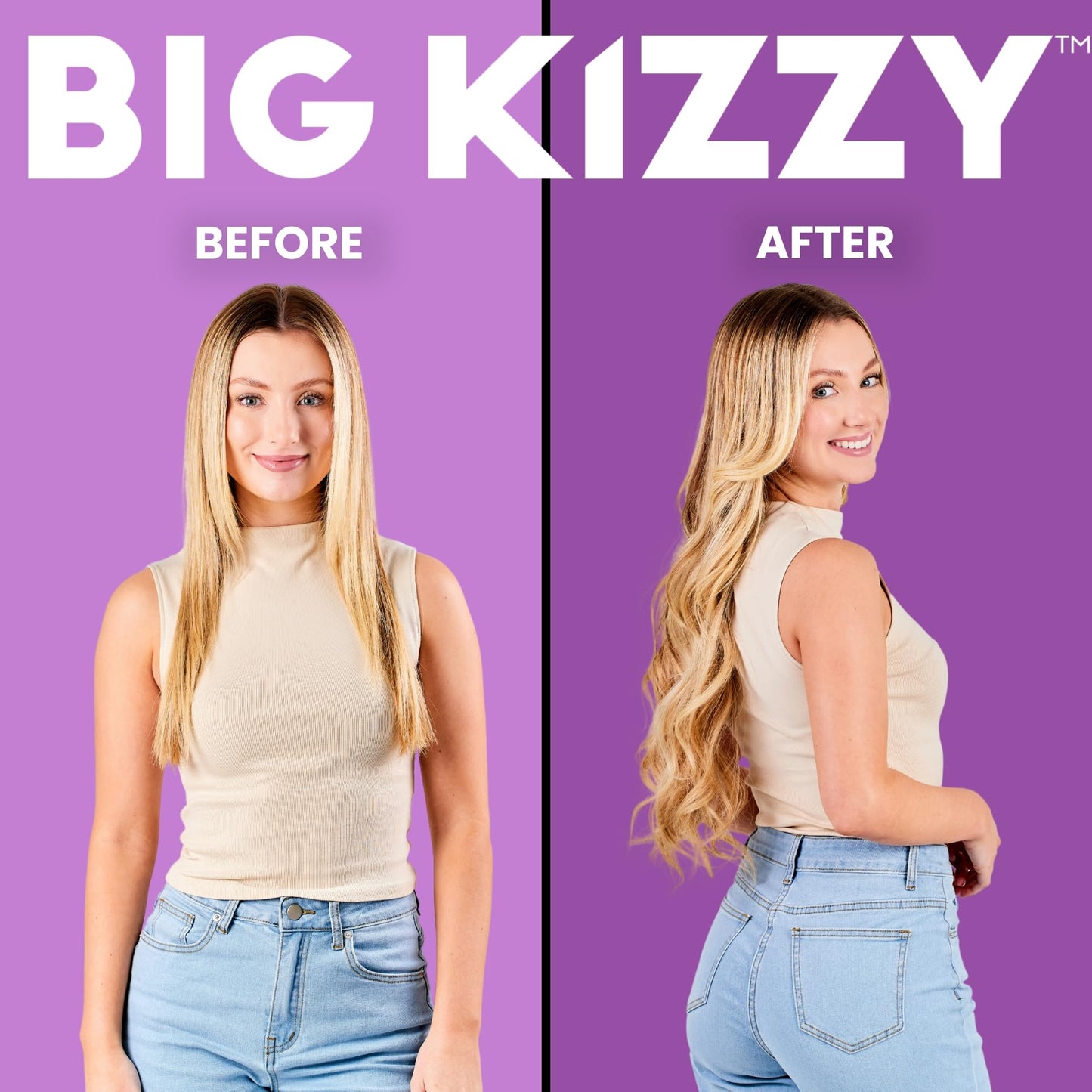 Big Kizzy Extra Hold Double Sided Hair Extension Tape - 600 tabs replacement tape - Strong hold of 6-8+ weeks - Made in USA