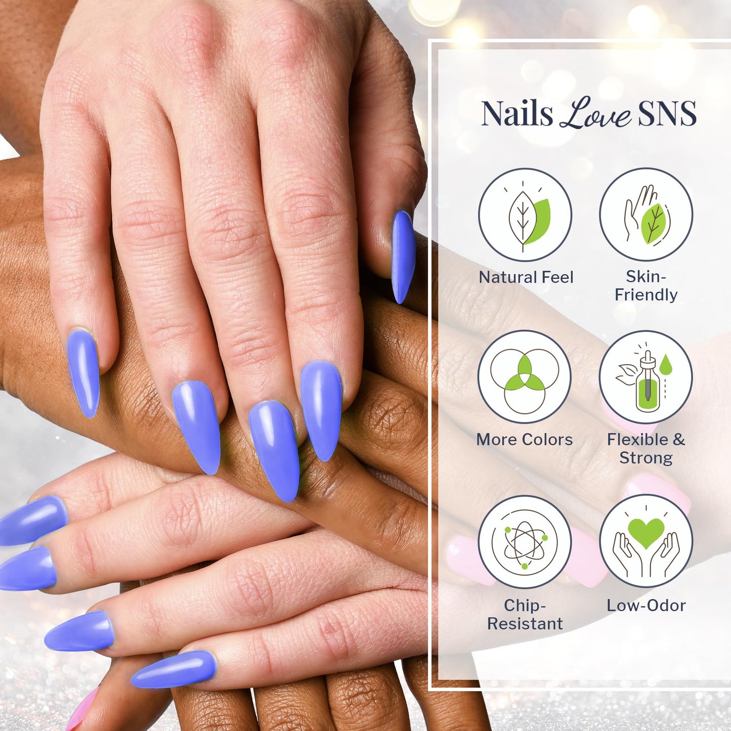 SNS Nail Dip Powder, Gelous Color Dipping Powder - Beautiful Dreams (Pink/Rose, Glitter) - Long-Lasting Dip Nail Color Lasts 14 Days - Low-Odor & No Beauty & Personal Care SNS Healthy Natural Nails