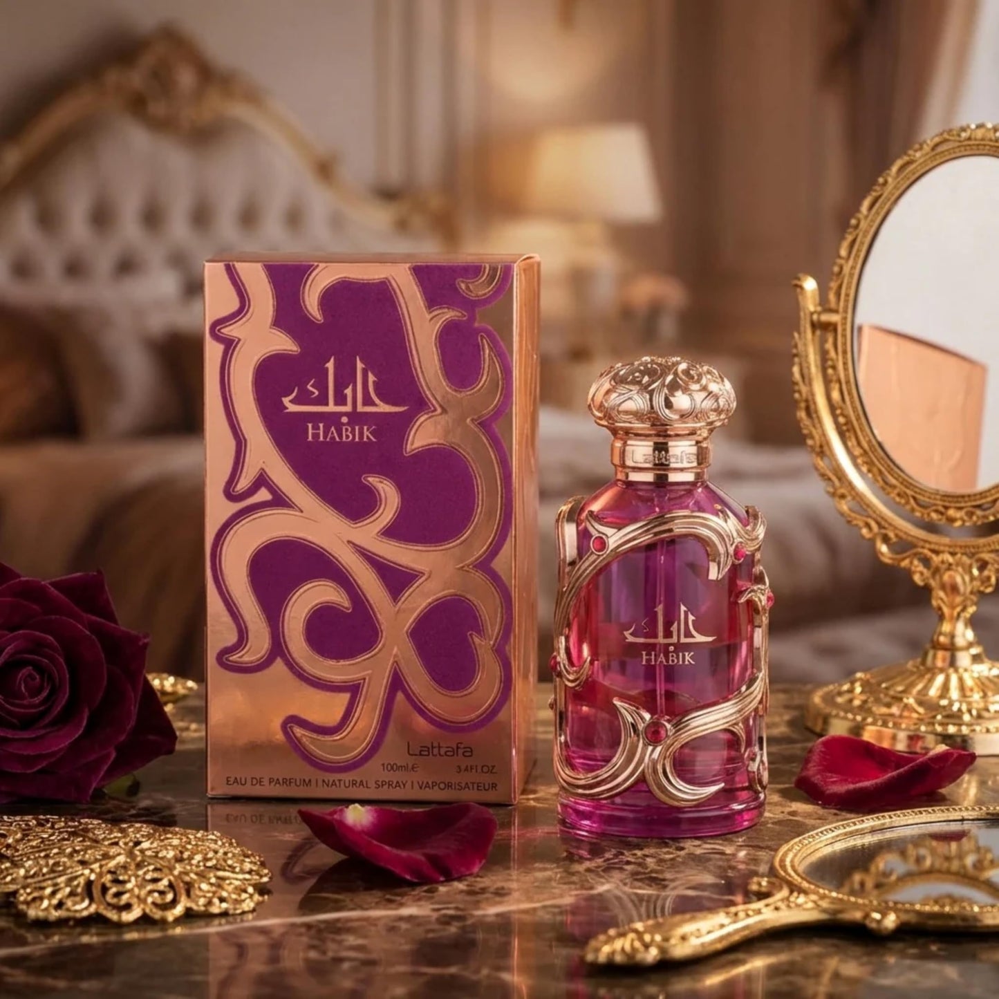 Lattafa Habik - Floral, Fruity, Fresh, Musky - Eau de Parfum Spray Long-Lasting Fragrance for Women, 3.4 Ounce / 100 ml Beauty and Personal Care Lattafa