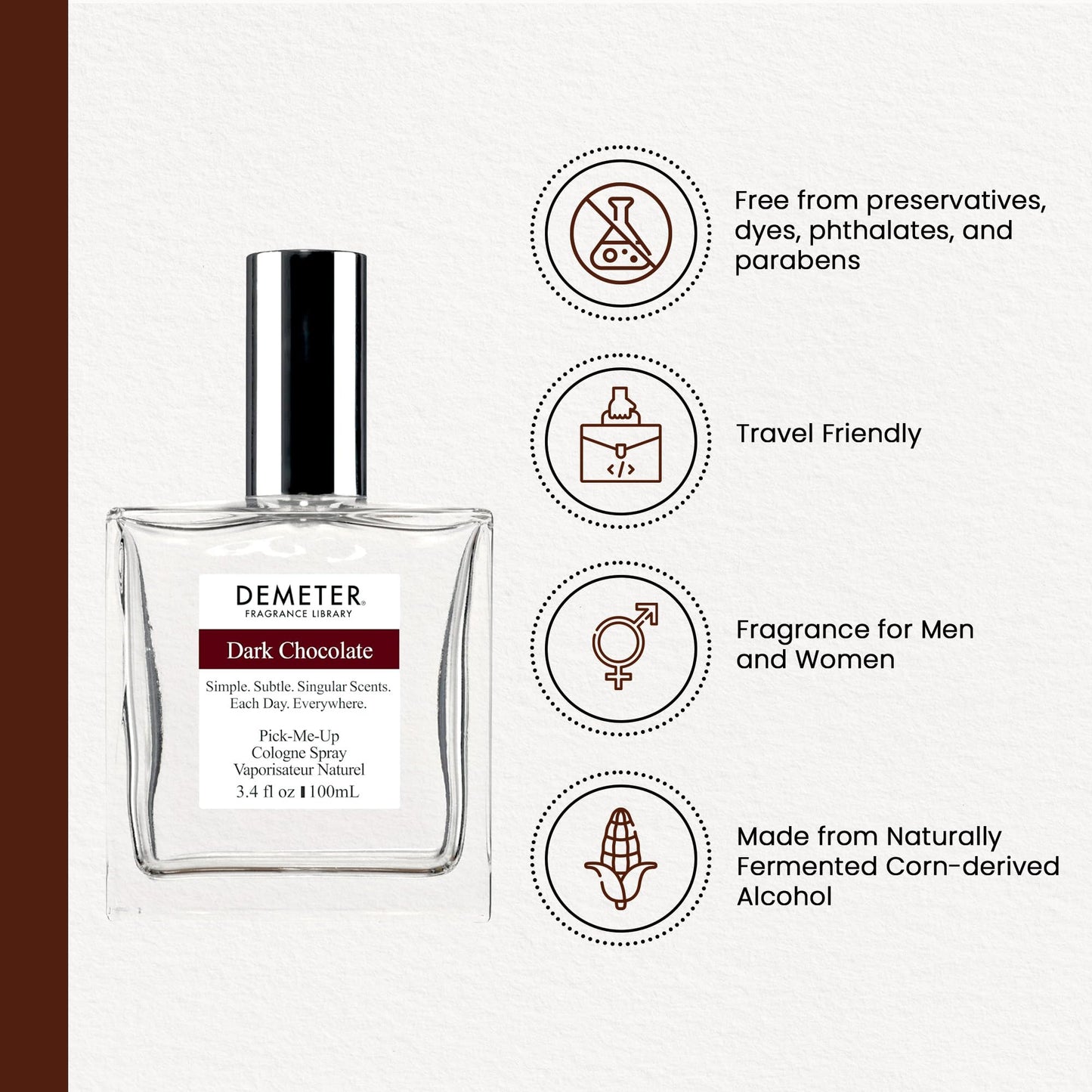 DEMETER Fragrance Library 3.4 oz Cologne Spray - Dark Chocolate