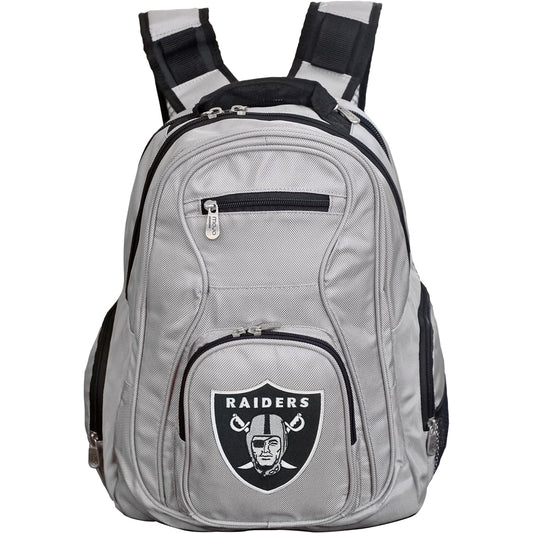 Denco NFL Las Vegas Raiders 19" Premium Laptop Backpack, Gray, Large (NFORL704_Gray)