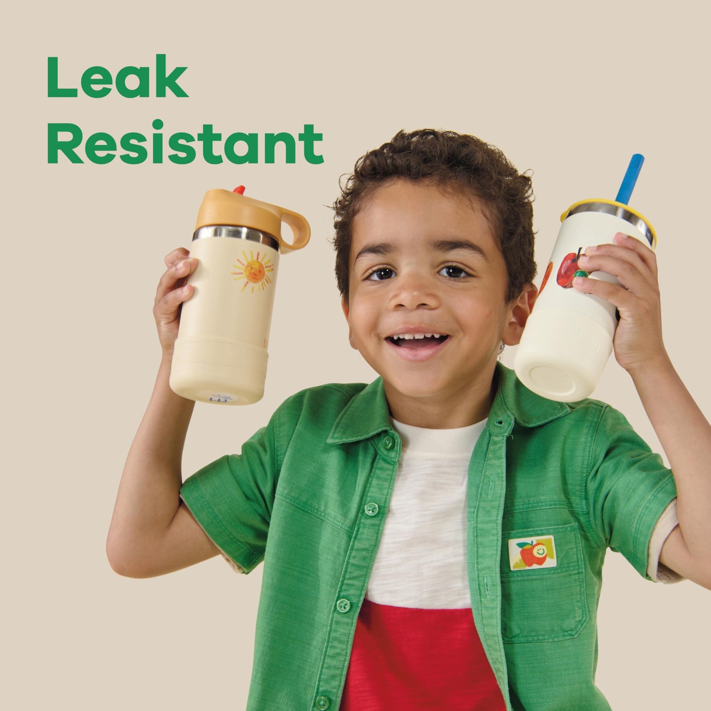 Hydro Flask Kids 12 Oz Tumbler with Lid and Straw for School - Insulated Stainless Steel World of Eric Carle™ Caterpillar