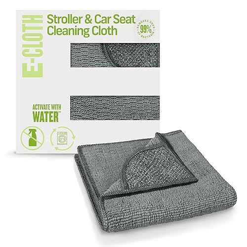 E-Cloth Stroller & Car Seat Cleaning Cloth, Premium Microfiber Cloth with Scrubbing Corner, Ideal for Cleaning Baby Stroller, Car Seats, Car Seat…
