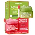 Sundae Glow Lip Mask & Scrub - Apple, Pear, Cherry & Mint - Hydrates, Exfoliates, Softens, Repairs Dry & Chapped Lips - Dermatologist Tested, Korean