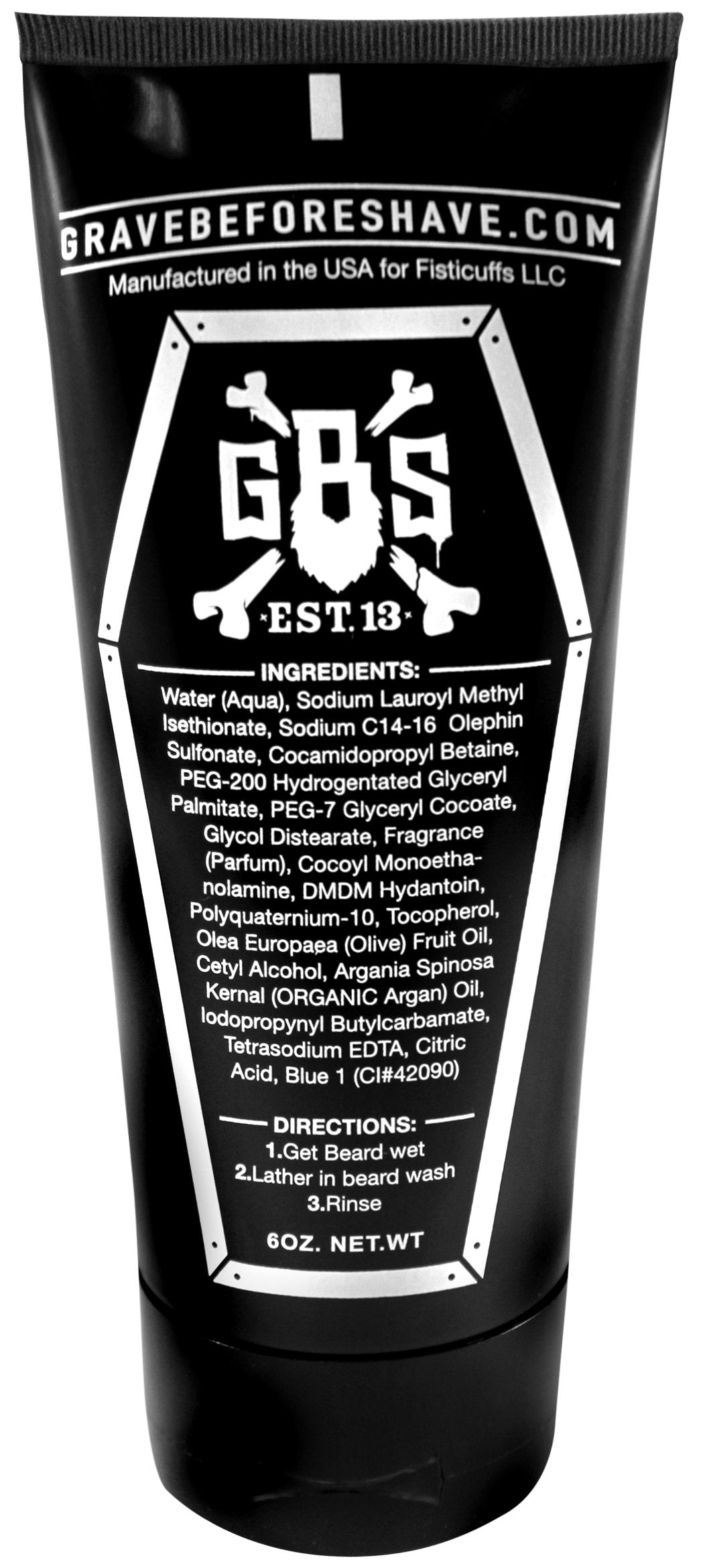 GRAVE BEFORE SHAVE™ BEARD WASH SHAMPOO 6oz. Tube