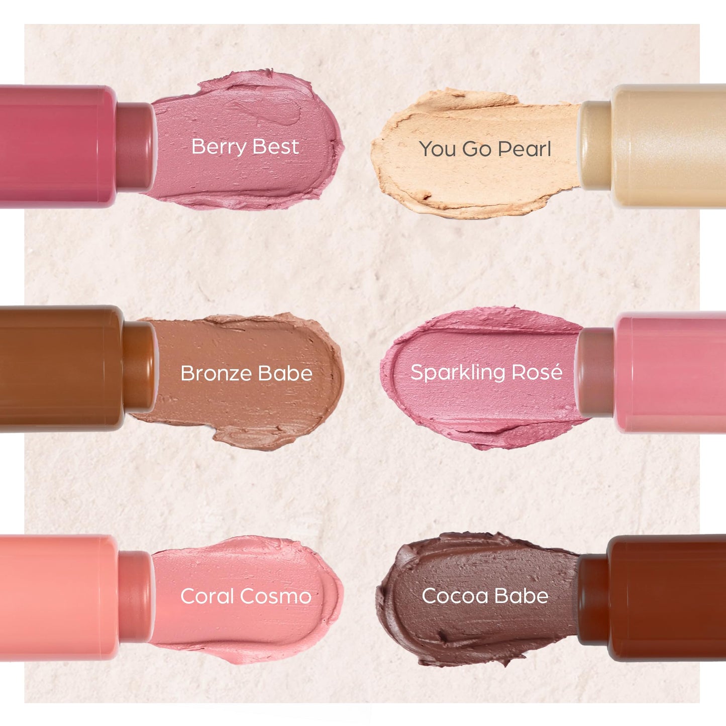 PÜR MINERALS Silky Tint Creamy Multitasking Blush Stick with Peptides, Sparkling Rose - Blush Stick with Natural, Healthy-Looking Glow & Ultra-Creamy