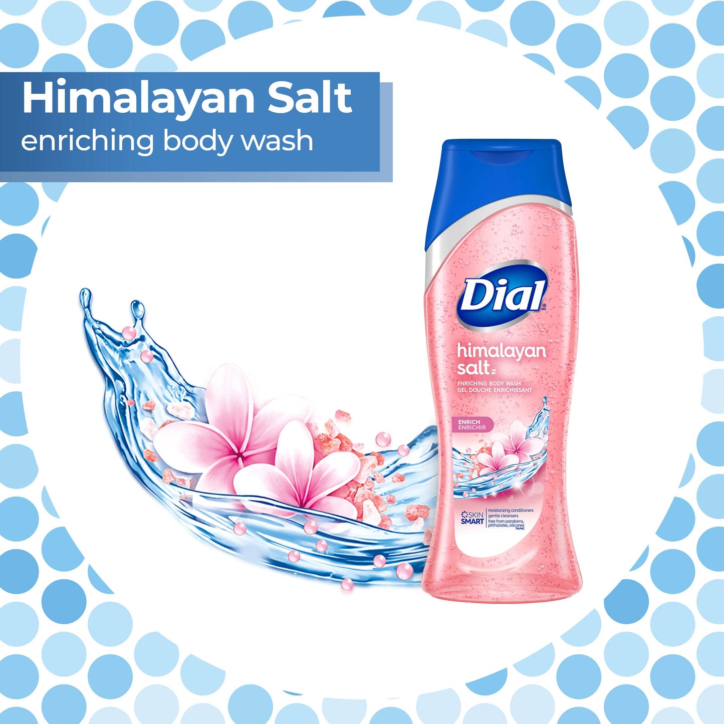 Dial Body Wash Himalayan Salt Enriching, 16 Fl Oz (Pack of 3)
