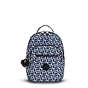 Kipling Women's Seoul Small Backpack, Durable, Padded Shoulder Straps with Tablet Sleeve, Dazzling Geos, 10.5''L x 13.75''H x 6.75''D (KI56110IS)