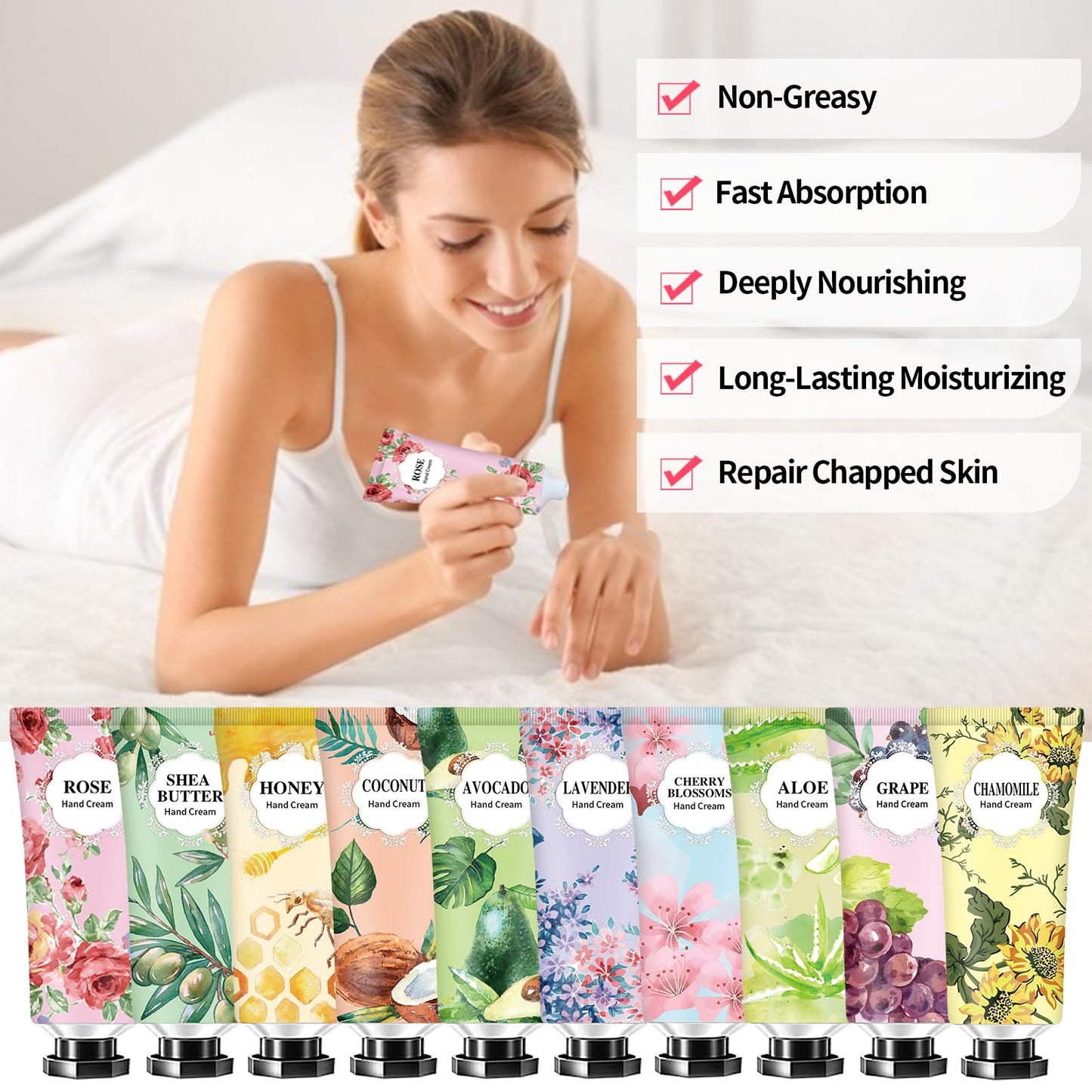 38 Pack Bulk Hand Cream Gifts,Stocking Stuffers for Women,Christmas Gifts for Teen Girls,Gifts for Women Teacher Appreciation Gifts ,Natural Plant