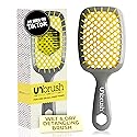 FHI Heat UNbrush Detangling Brush for Pain-Free Brushing on All Wet or Dry Hair Types - Durable DuoFlex Anti-Static Bristles, Lightweight Handle