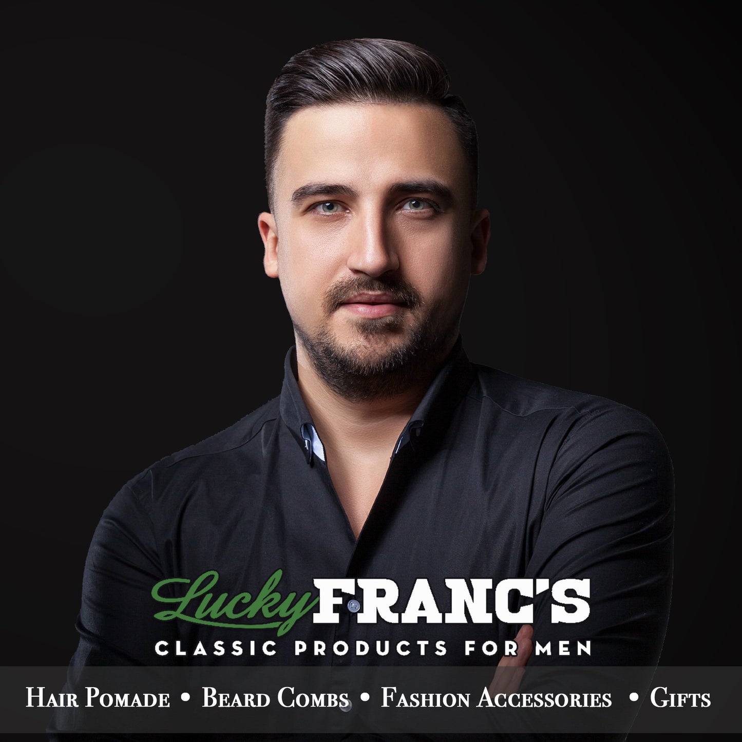Lucky Franc's Oil Based Hair Pomade. 1920's style. Medium Hold and Shine. Pompadour Undercut Contour Rockabilly Comb Over Quiff Greaser Slick Back