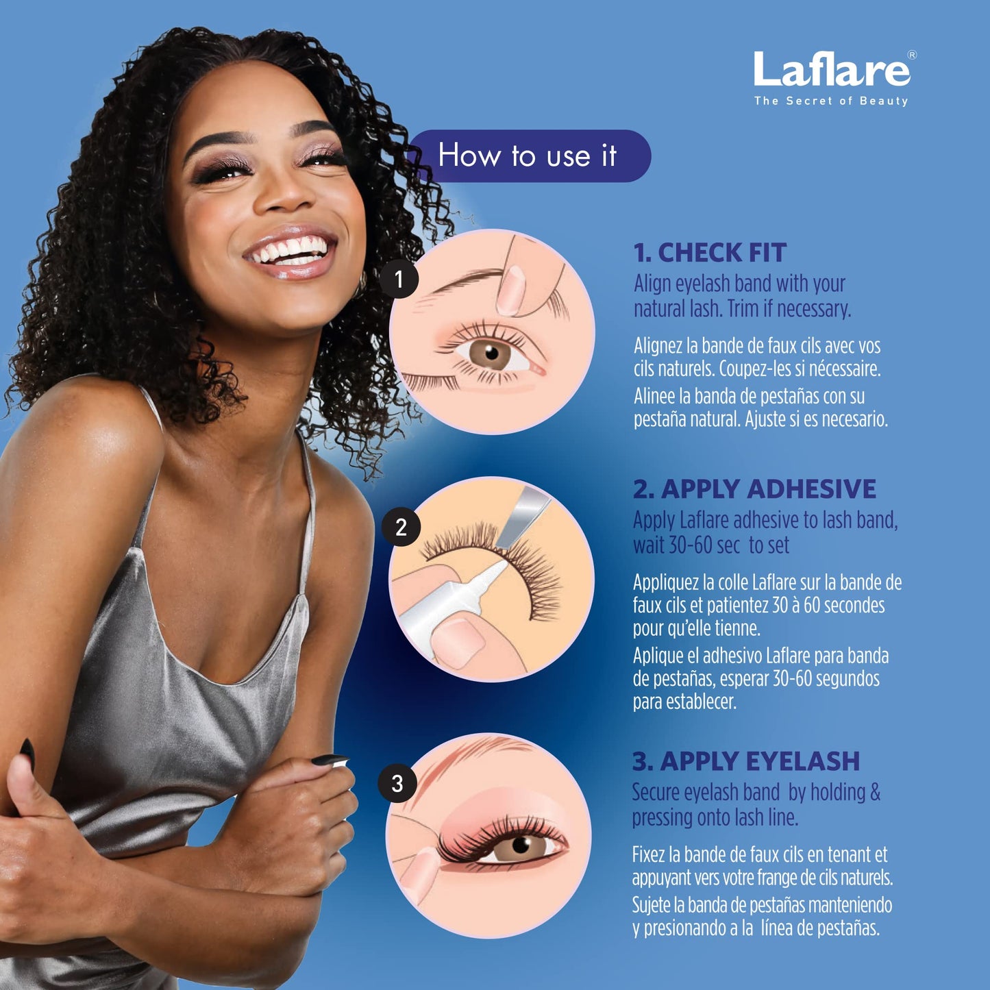 Laflare 3D MINK ANGEL Eyelashes, Soft, Feather-Light, Double-Layer, Voluminous, Glamorous, Fluffy, Striking Look, Reusable Premium Quality False Mink…