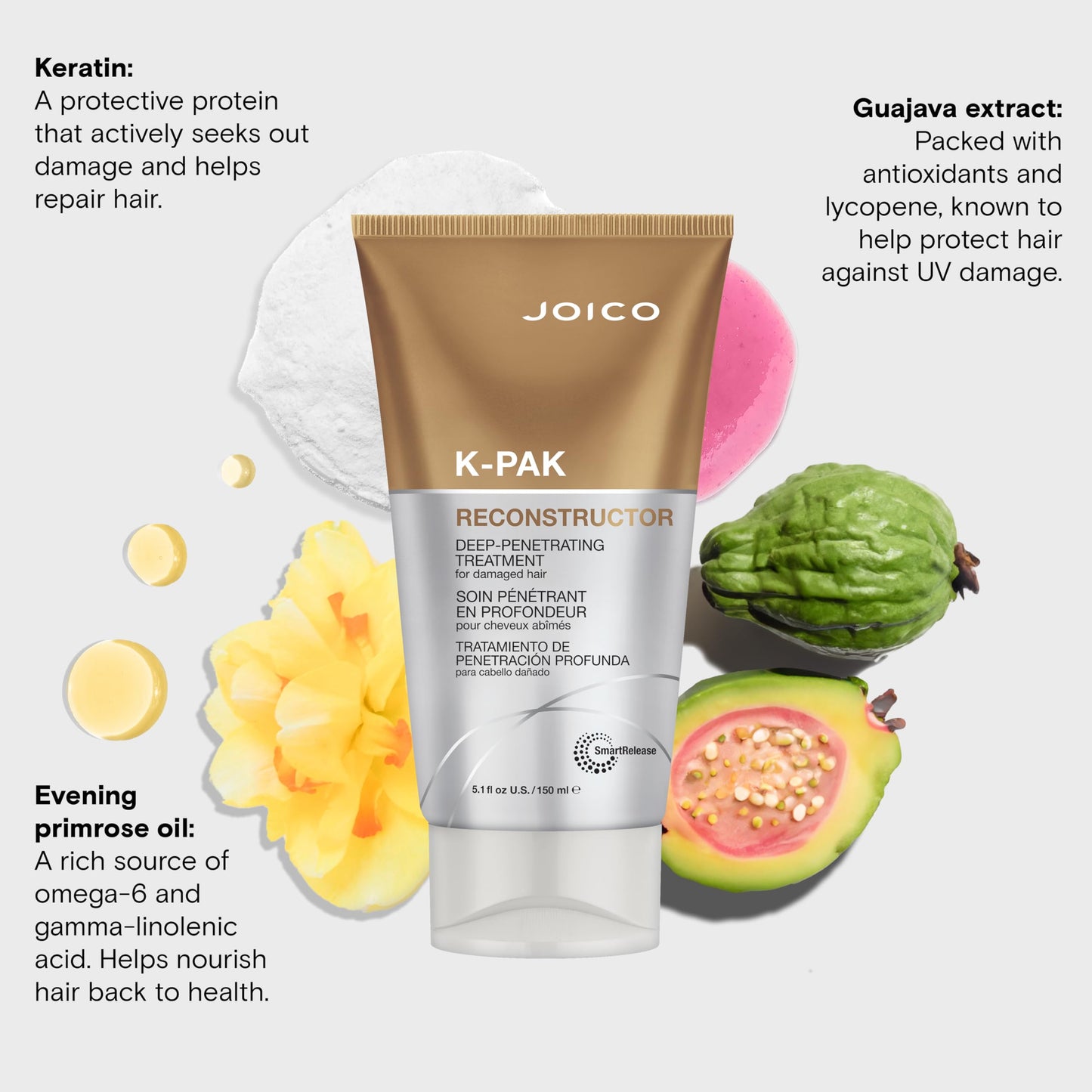 Joico K-PAK Reconstructor Deep-Penetrating Treatment | For Damaged Hair | Repair & Strengthen Strands | Rebuild & Fortify Damaged Hair | Improve