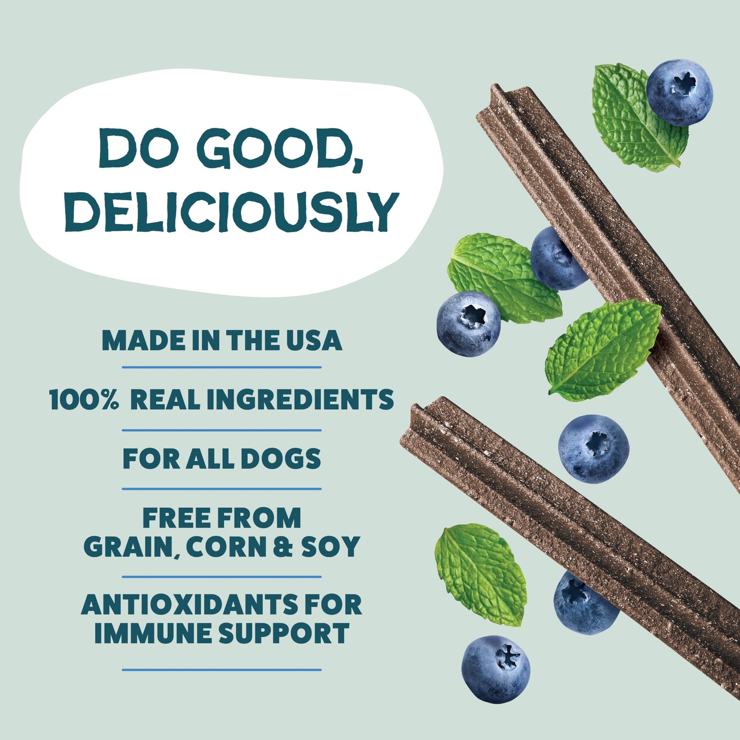 Shameless Pets Dental Treats for Dogs – Tooth Berry Sticks for Teeth Cleaning, Fresh Breath & Immune Support, Grain-Free