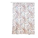Kashi Home Zoey Fabric Shower Curtain, Paisley Floral Print, 70"x70"