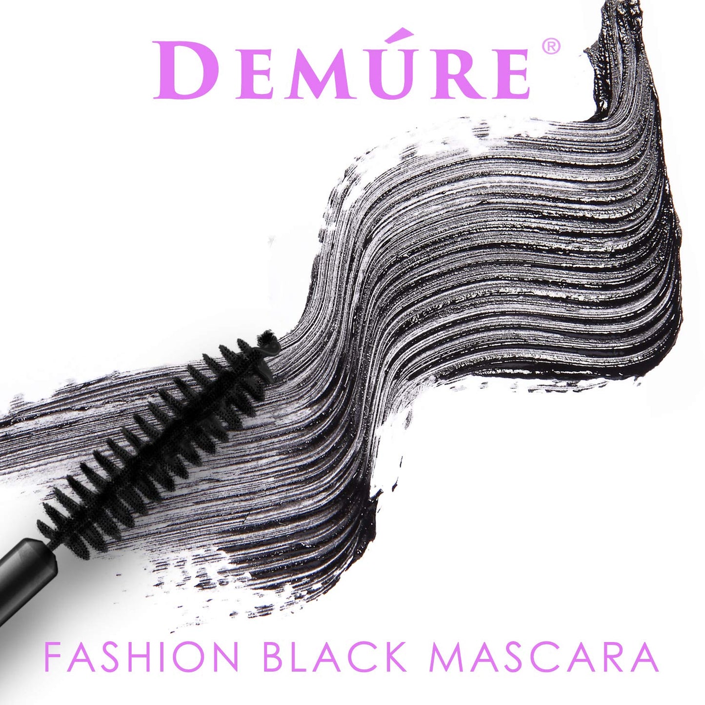 Demure Mineral Voluminous Eye Mascara - Conditioning Black Mascara High Definition for Long, Lush, Full Lashes - Water Resistant, Compatible with Lash