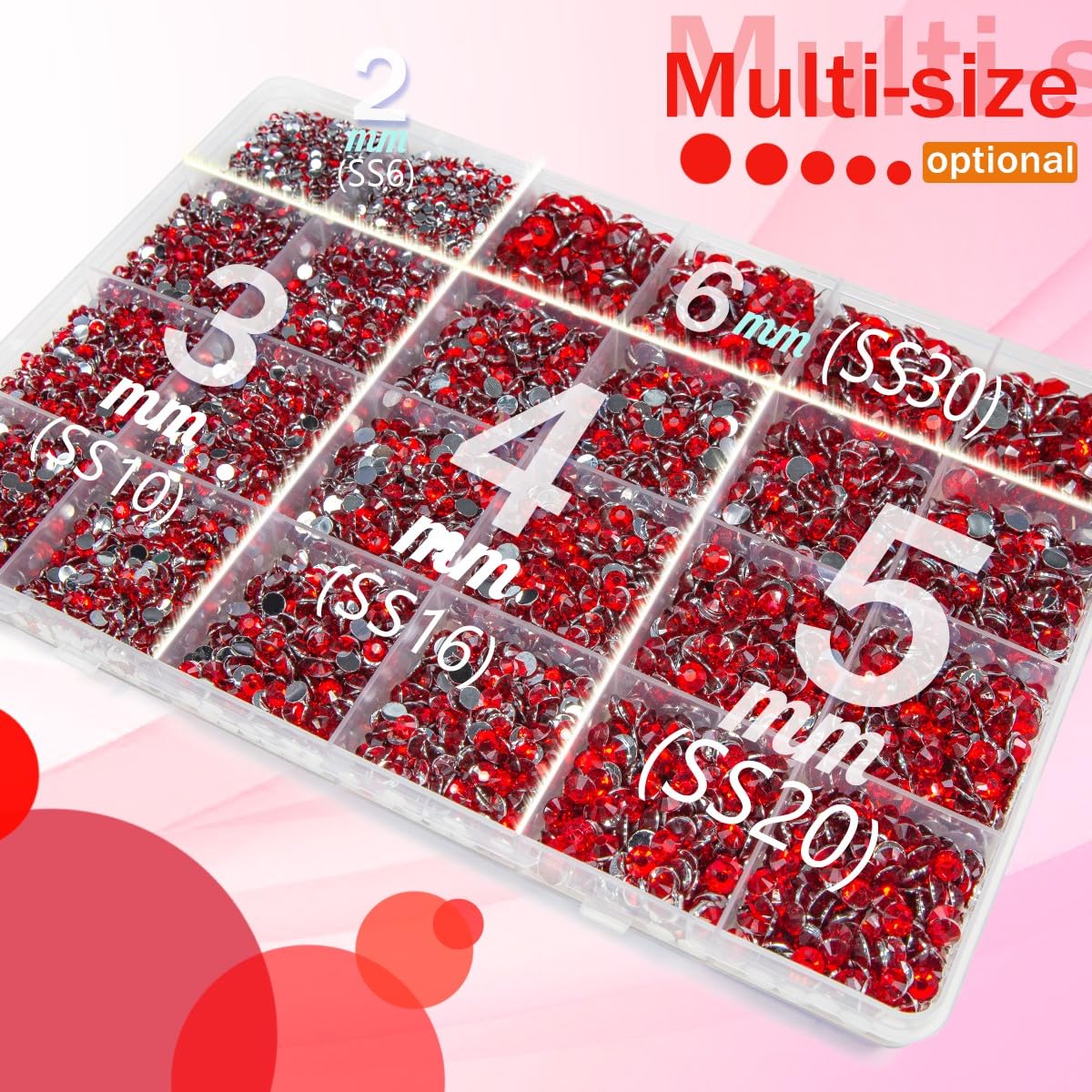qiipii Red Crystal Resin Rhinestones w B7000 Jewelry Glue for Bedazzling Crafting 2mm-6mm Flatback Stones Ruby Diamonds Crystals Gems Bedazzler Kit Beauty and Personal Care qiipii