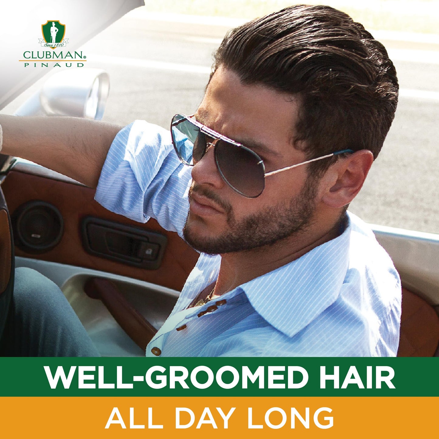 Clubman Pinaud Hair Styling Gel - Regular Hold & High Shine Hair Gel for Men, Alcohol-Free Formula, Men's Grooming, 16 oz