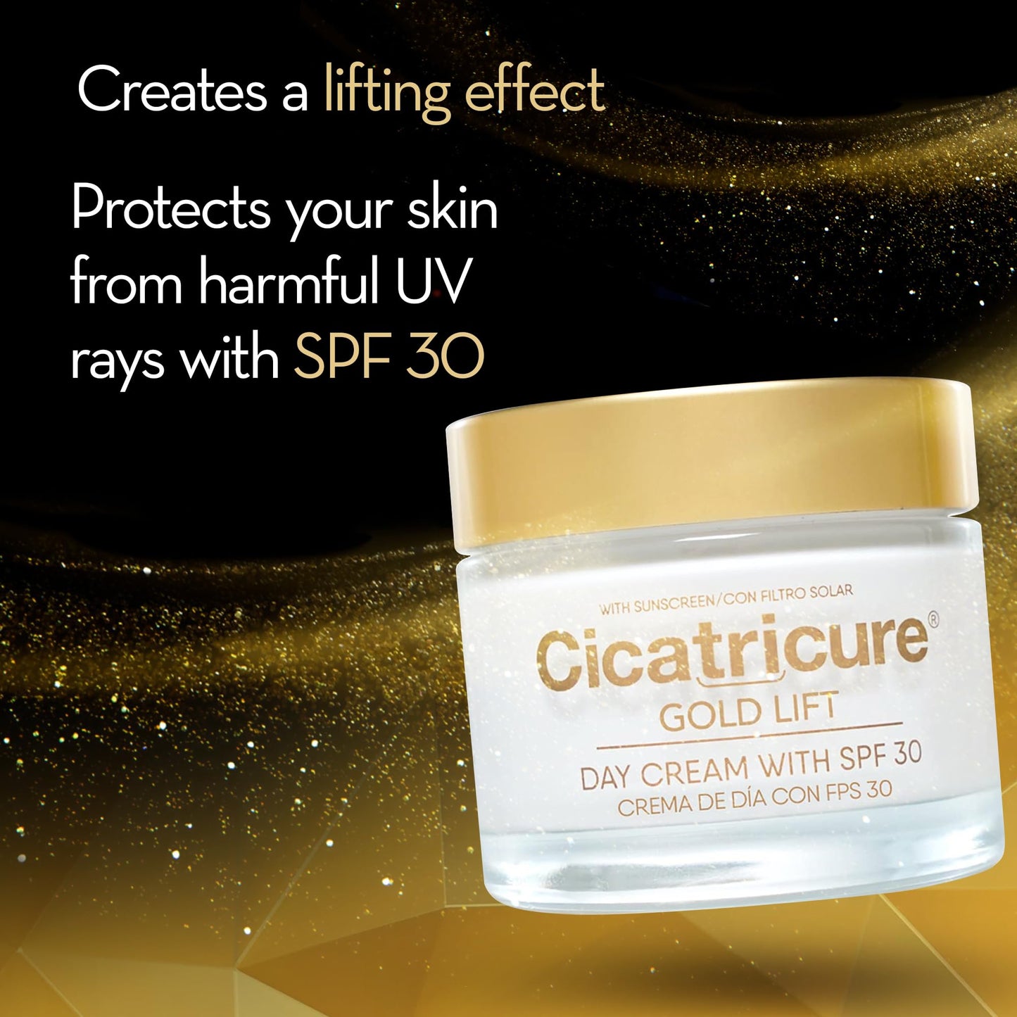 Cicatricure Gold Lift Day Cream, Anti Aging Face Moisturizer with SPF 30, Hydrating Skin Care with Gold, Calcium & Silicon to Lift and Tighten Face