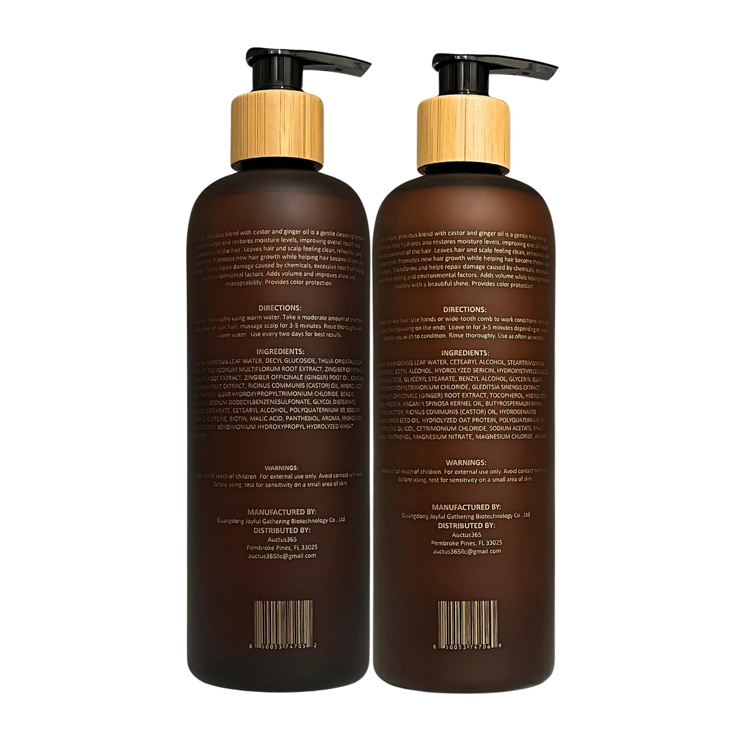 Auctus365 100% Organic Cherry Blossom Shampoo and Conditioner