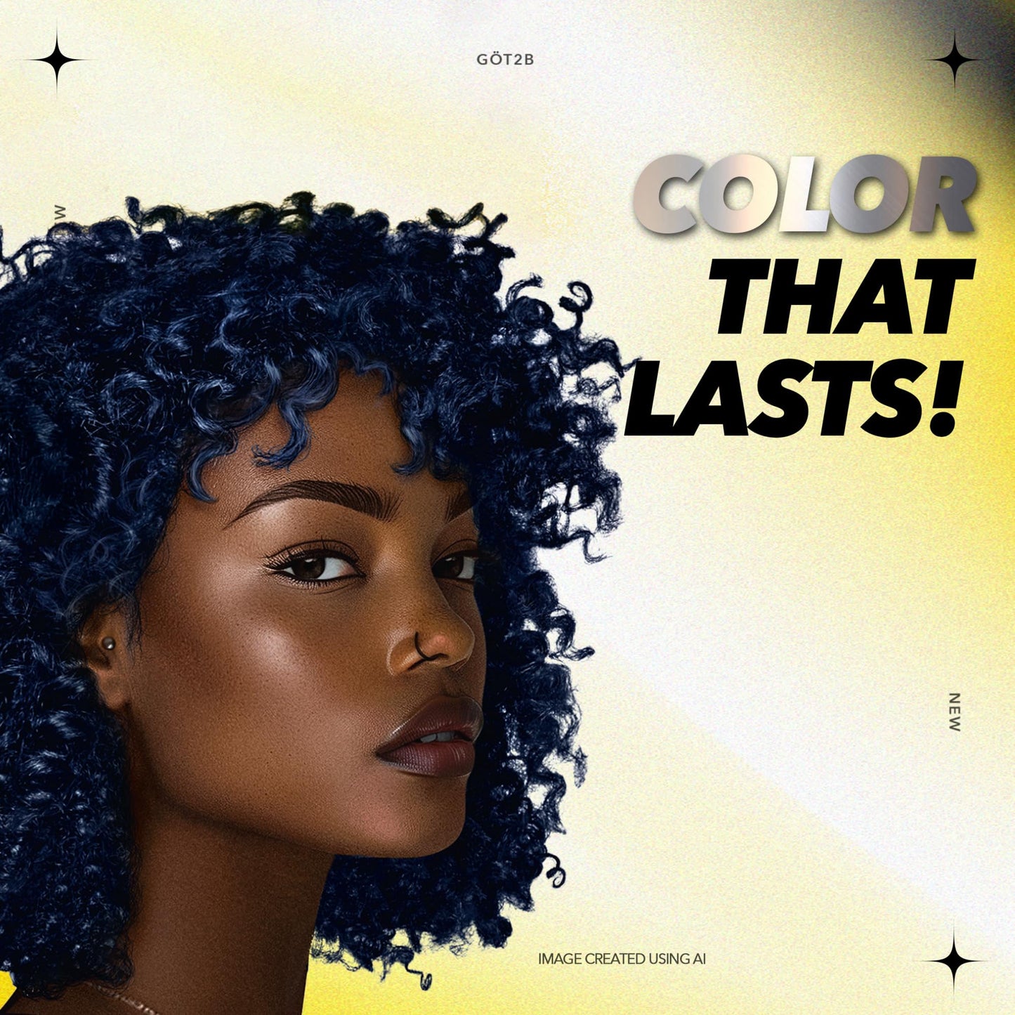 got2b Metallics Permanent Hair Dye, Blue Mercury M67, Hair Color for Women & Men, Formulated with Metallic-Shine Booster for Cool, Shimmering Tones