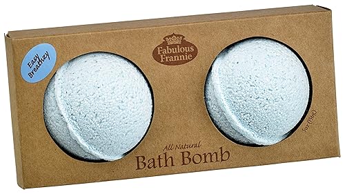 Fabulous Frannie Easy Breathzy Natural, Handmade Bath Bomb Set, Rich in Essential Oil, Salt, Coconut Oil, Witch Hazel, Fizzies to Moisturize Skin…