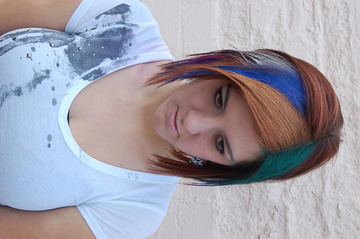 Touch up spray BLUE, temporary hair color spray powder