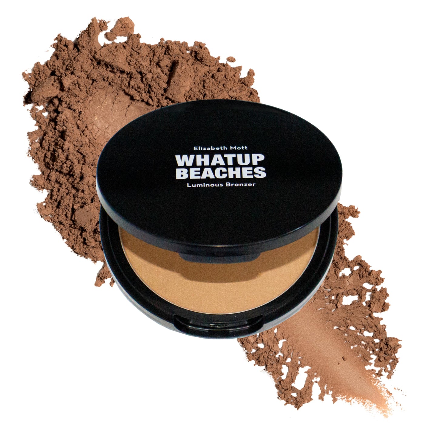 Elizabeth Mott Whatup Beaches Bronzer - Vegan & Cruelty-Free Face Powder for Contouring, Highlighting & Bronzing - Lightweight, Blendable Formula