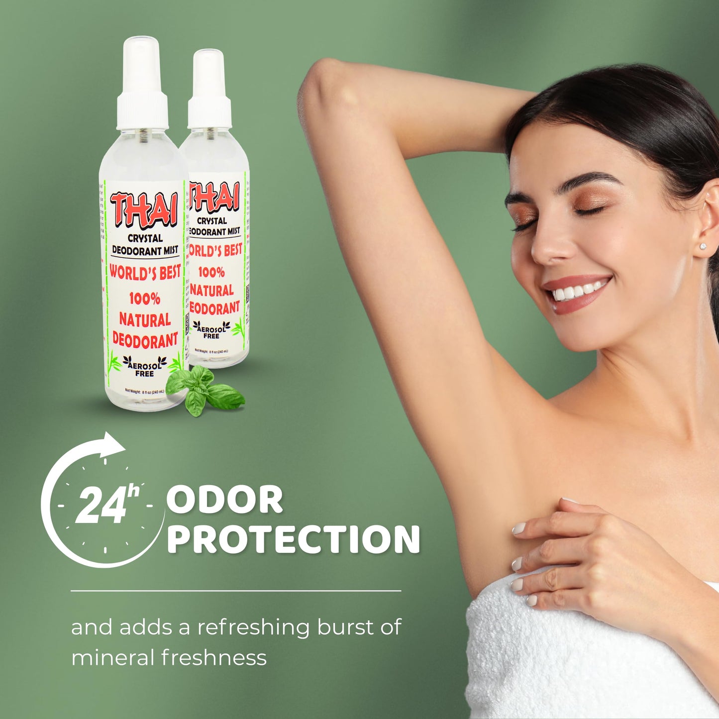 Thai Deodorant Stone Crystal Mist Natural Deodorant Spray 8 oz. Bundle (Pack Of 3) Beauty and Personal Care Thai Deodorant Stone