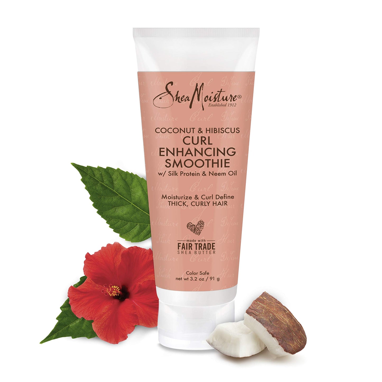 SheaMoisture Coconut & Hibiscus Curl Enhancing for Thick, Curly Hair Smoothie to Reduce Frizz 3.2 oz (I0080326)