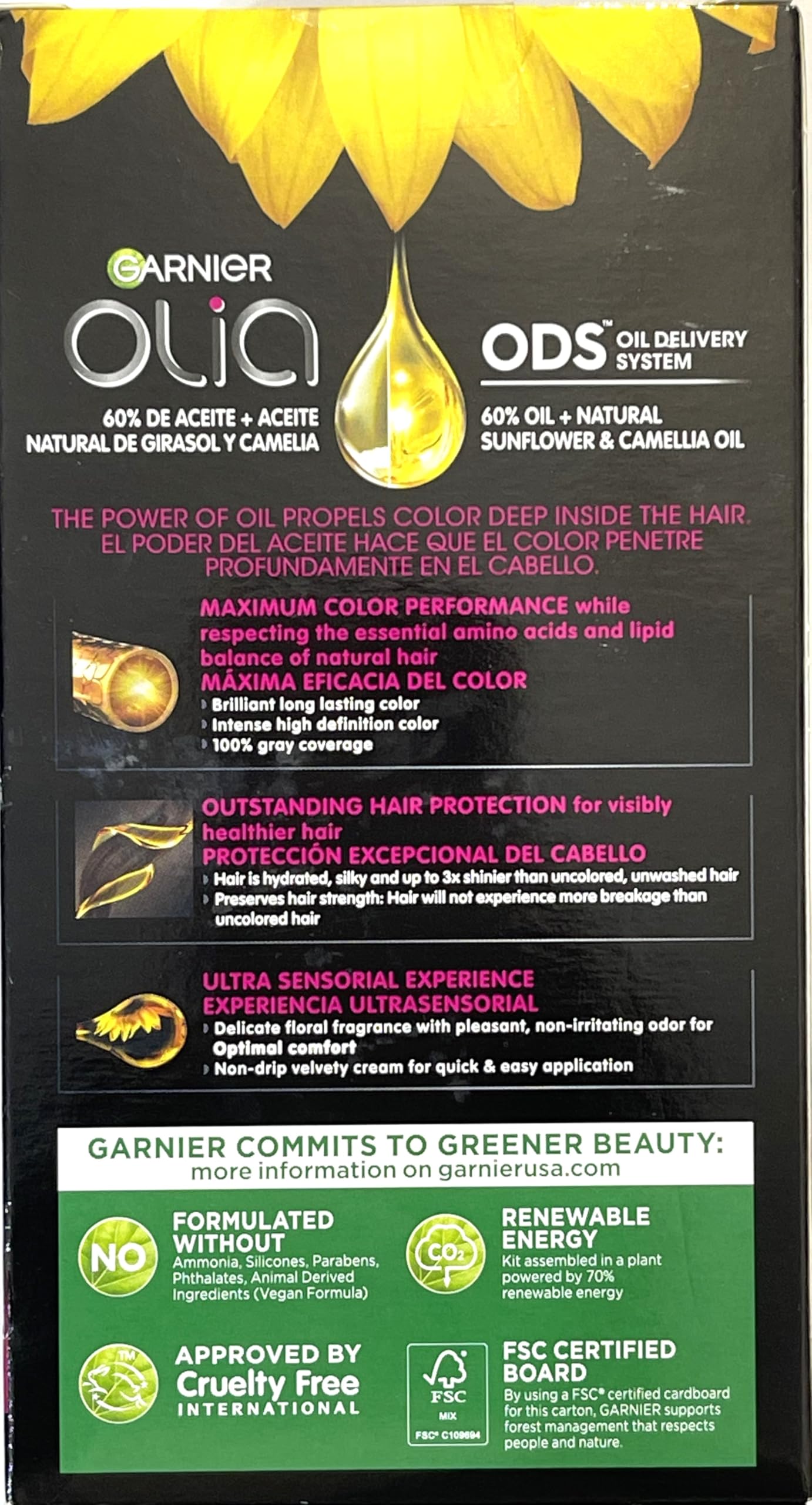Garnier Olia Ammonia Free Hair Color [4.0] Dark Brown 1 ea (Pack of 3)