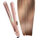 NuMe Megastar Hair Straightener, Blush | 1-inch Tourmaline Flat Iron with Floating Plates, Infrared Light and Negative Ions - Professional Styling