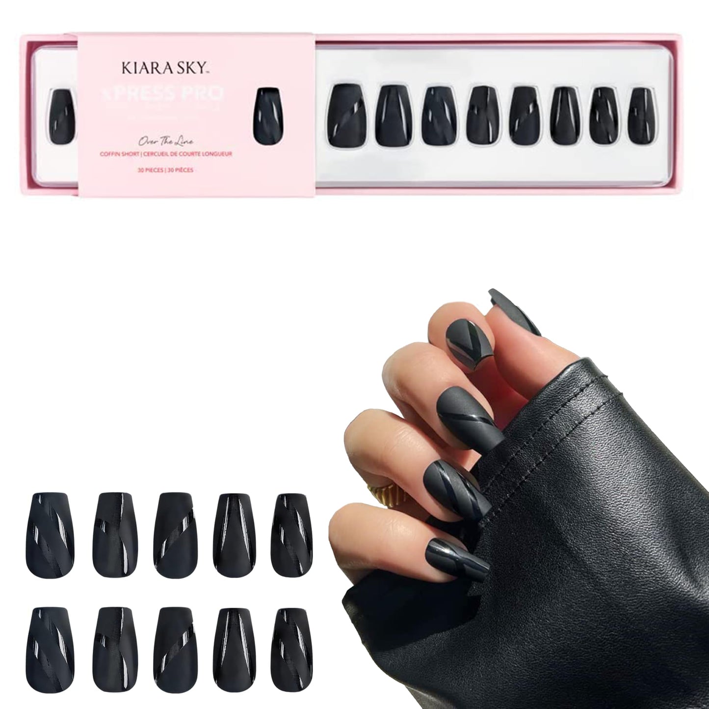 KIARA SKY PROFESSIONAL NAILS XPRESS PRO 100% ACRYLIC PRESS ON NAILS (Over The Line) Beauty & Personal Care KIARA SKY