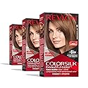 Revlon Colorsilk Beautiful Color Permanent Hair Color, (OLD VERSION) 54 Light Golden Brown (Pack of 3)