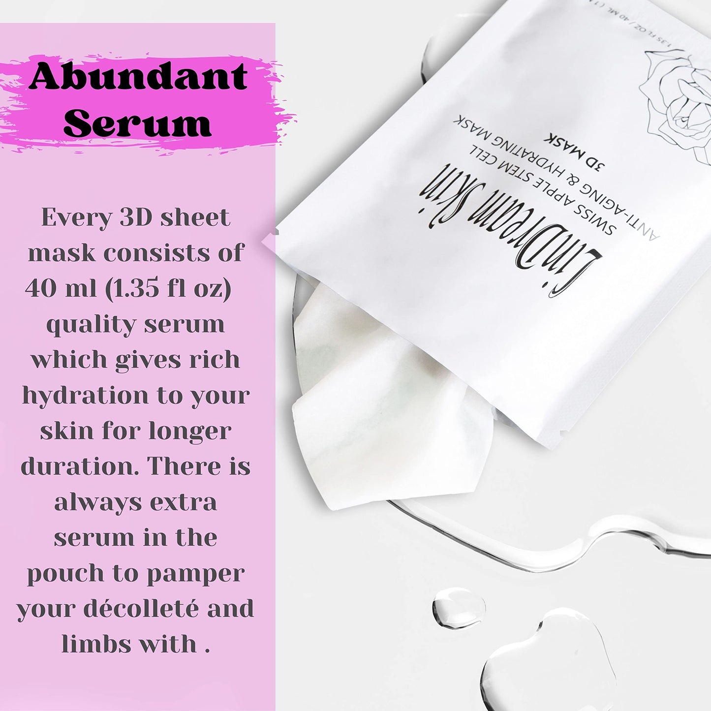 Sheet Masks for Face Chin Neck All in One - Moisturizing Facial Mask Skincare Set for Women and Men - Beauty Spa Anti Aging Treatment - Hydrating