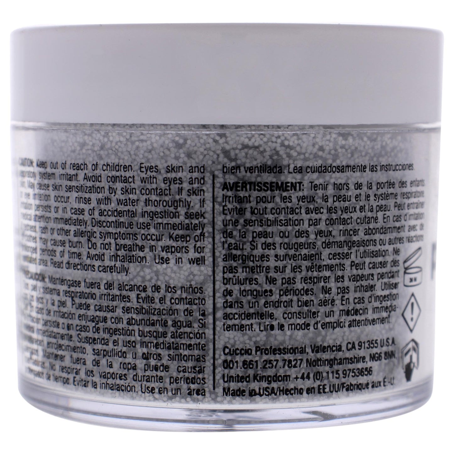 Pro Powder Polish Nail Colour Dip System - Deep Silver Glitter by Cuccio Colour for Women - 1.6 oz Nail Powder