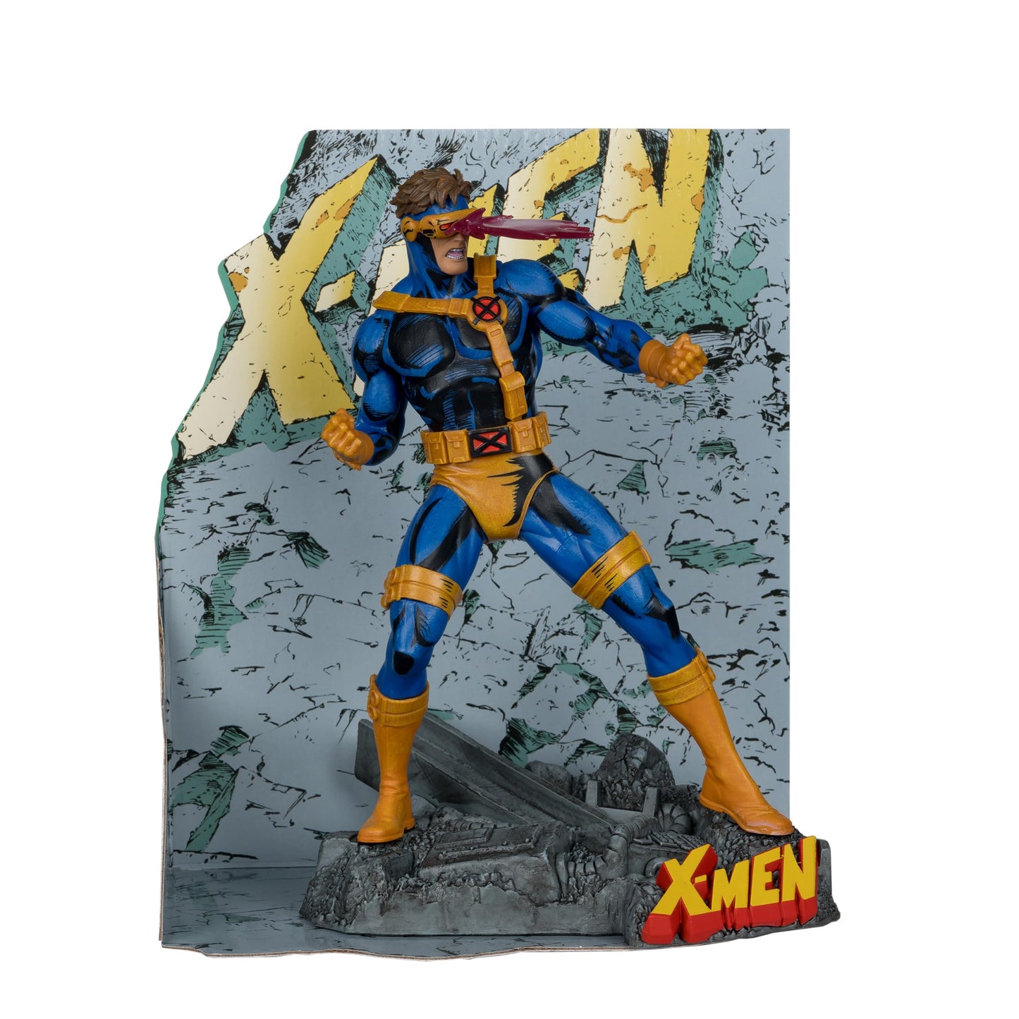 McFarlane Toys - Marvel Cyclops 1:10th Scale Collectible with Scene (X-Men #1)