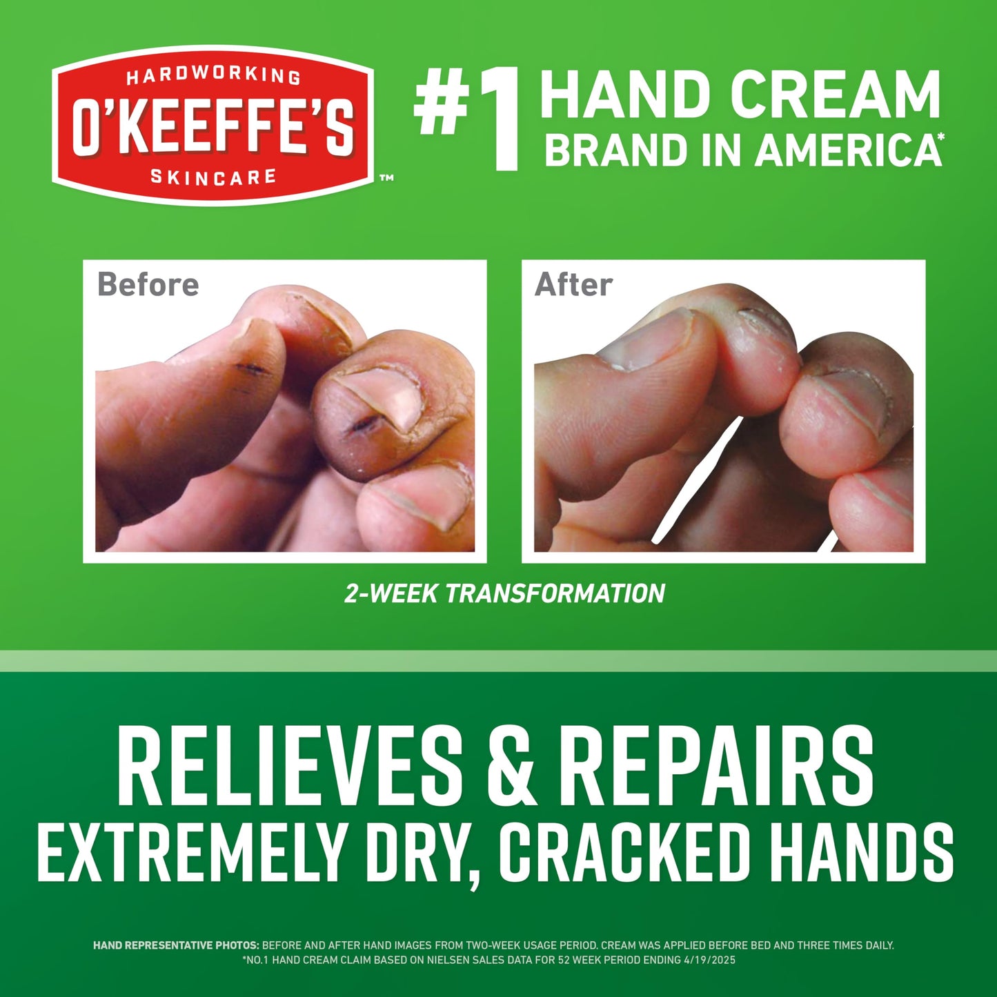 O'Keeffe's Working Hands Hand Cream for Extreme Dryness - 3.4 oz Jar (12 Pack) - Repairing Skincare for Cracked, Dry Hands