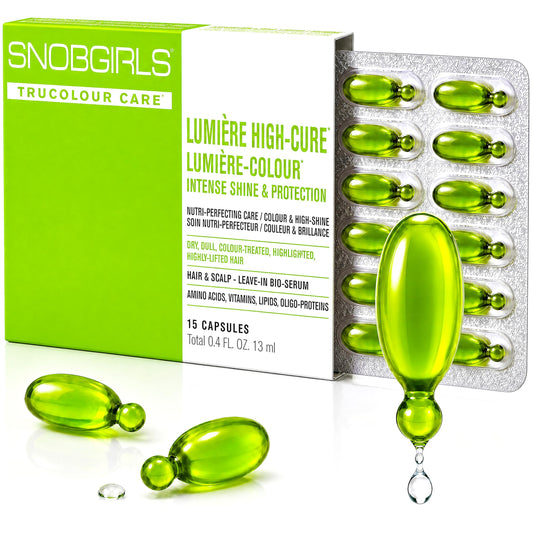 SNOB GIRLS Shine & Color Defense Hair Serum Capsules LUMIERE COLOUR. TruColour Care, Color Protection. Vegan Leave-In Serum for Gloss & Frizz Control