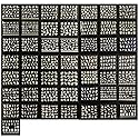 Wrapables A70194_a White with Gold Rhinestones Nail Art Stickers 3D Nail Decals (50 Sheets), Flowers, Bows, & Butterflies Nail Art Stickers (50