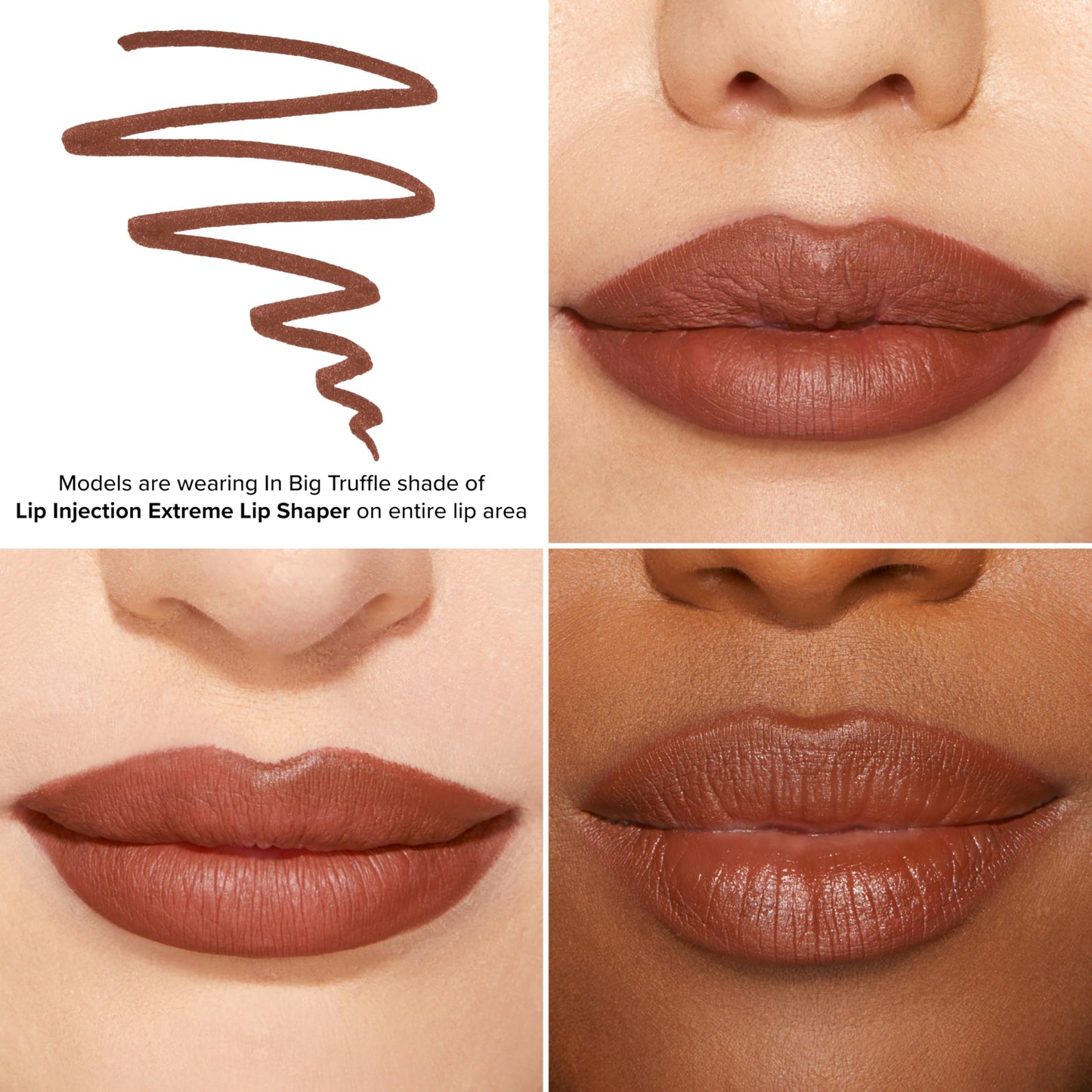 Too Faced Lip Injection Extreme Lip Shaper | Plumping, Waterproof, Liner Pencil, 0.01 Ounce, In Big Truffle