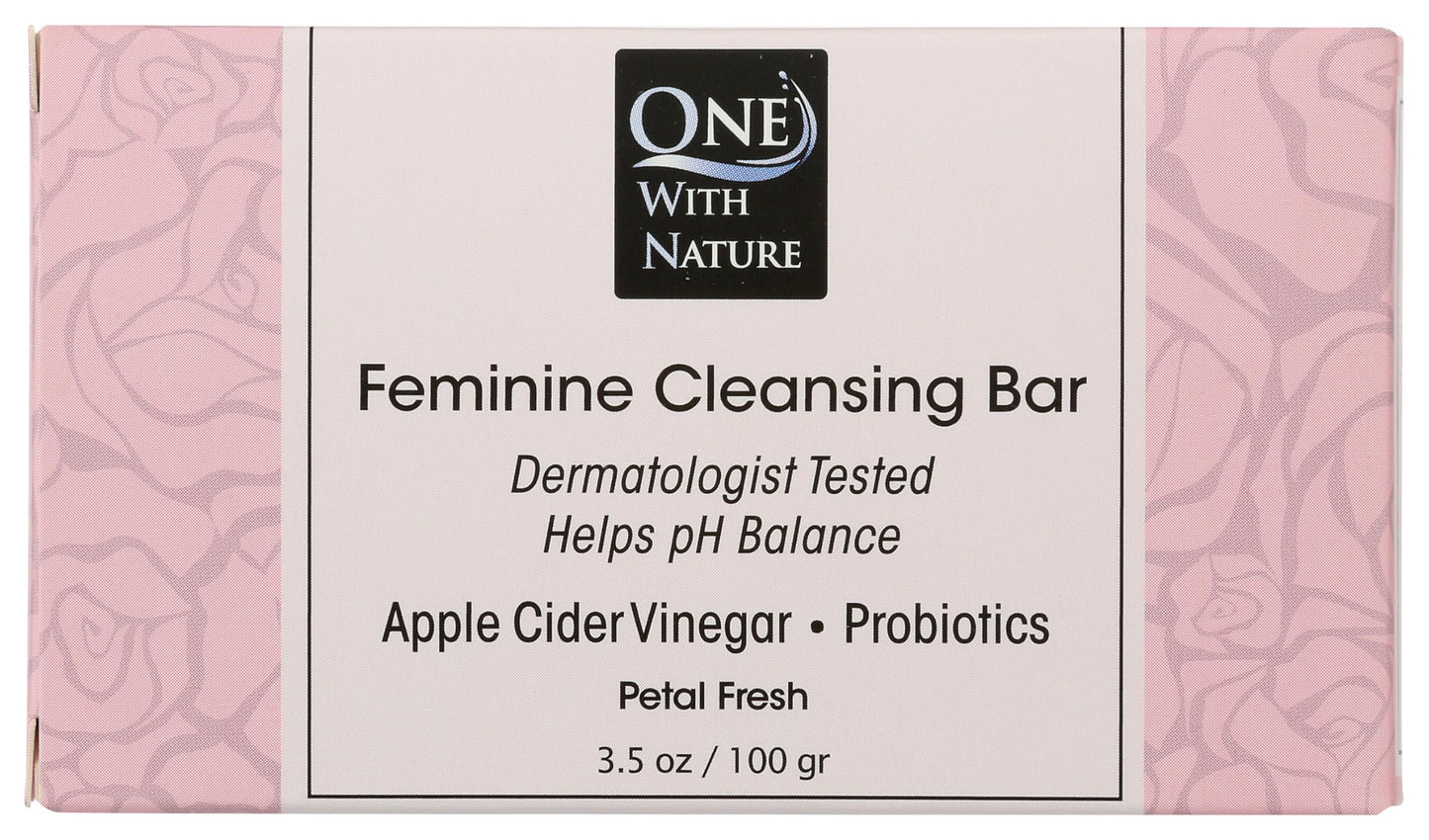 One With Nature Feminine Cleansing Bar Soap Petal Fresh 3.5 oz Bar Soap