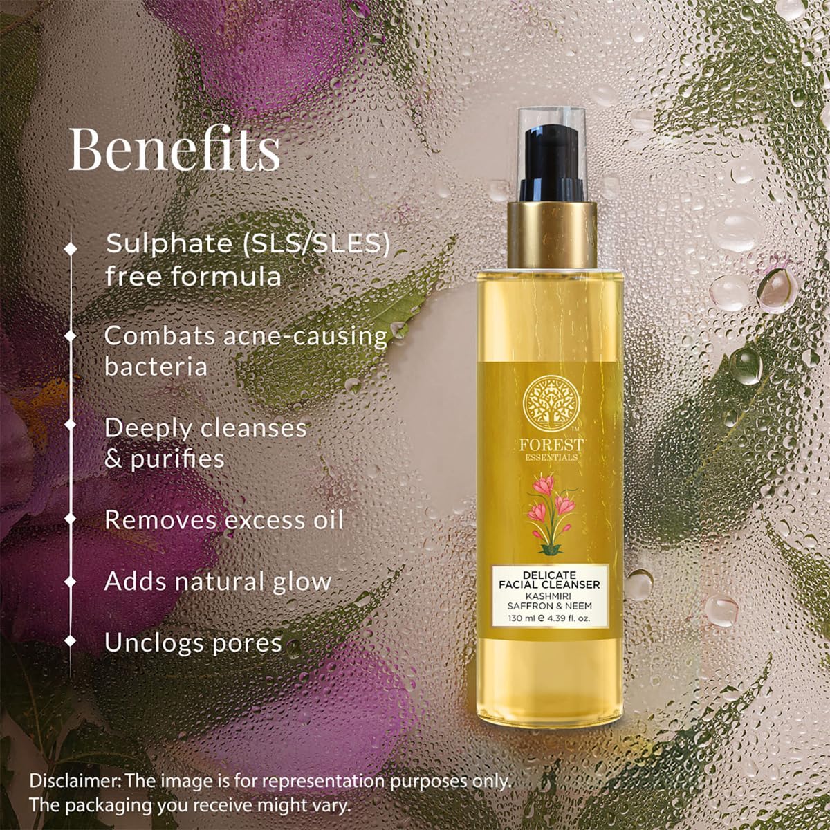 Forest Essentials Kashmiri Saffron and Neem Delicate Facial Cleanser, 200ml