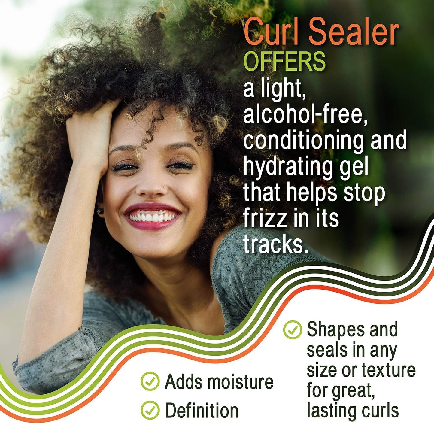 NOTHING BUT Curl Sealer - Gentle Non-Irritating Sulfate-Free Sealer Moisturizes and Adds Shine for All Types of Curly, Healthy, Natural Hair 8.8oz