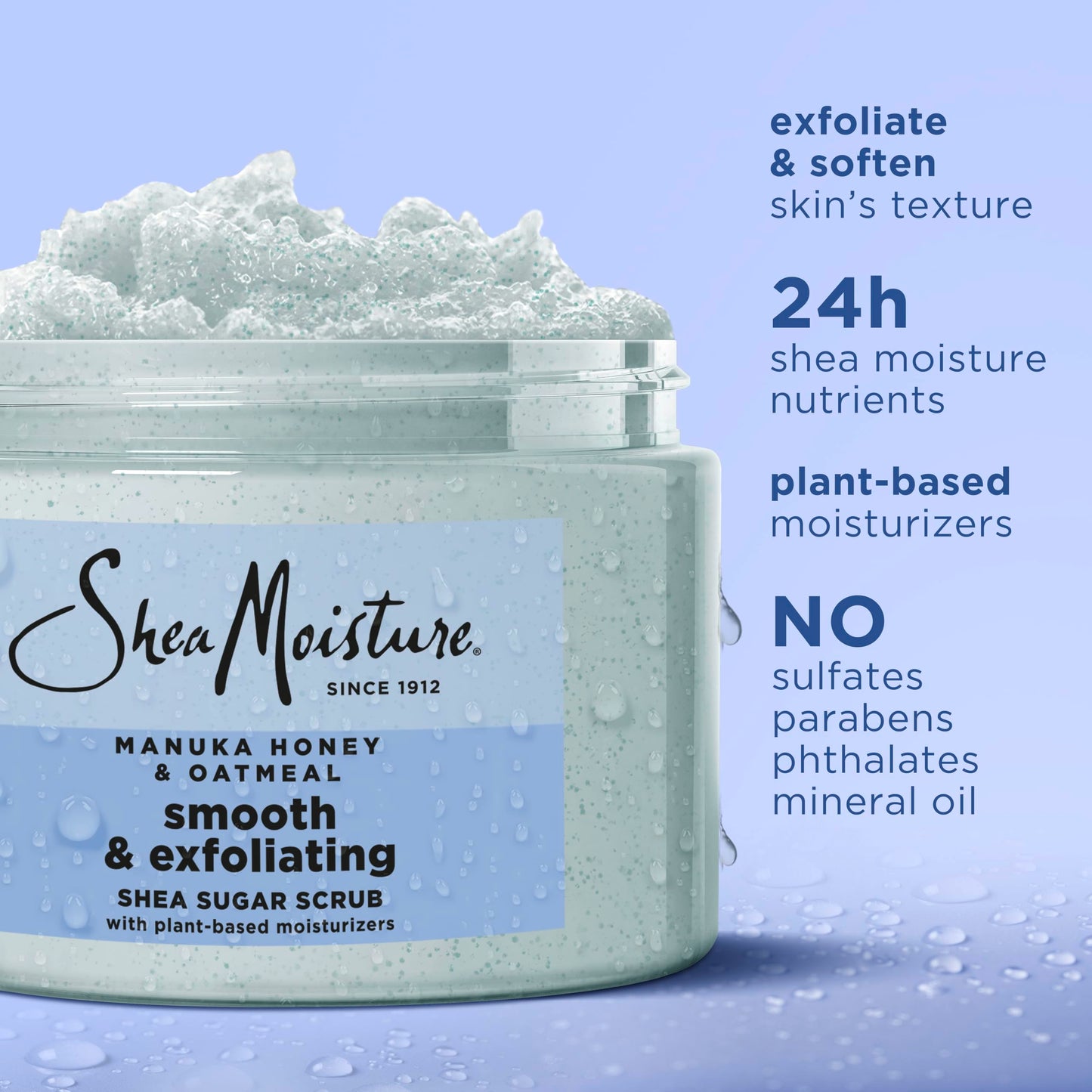 SheaMoisture Shea Sugar Body Scrub Manuka Honey Oatmeal for smooth & exfoliating Smooth and Exfoliating Body scrub with 24h shea moisture nutrients 12 Beauty & Personal Care Shea Moisture