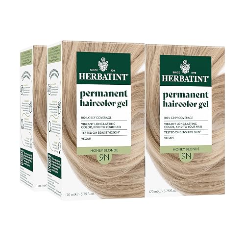 Herbatint Permanent Hair Dye - 9N Honey Blonde - For Up To 100% Gray Coverage of Resistant Gray Hair - Ammonia-Free, Alcohol-Free & Vegan - Salon
