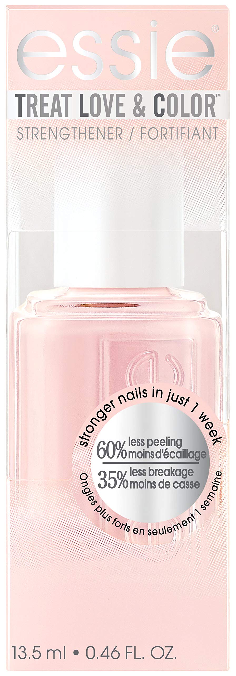 essie treat love & color strengthener for normal to dry/brittle nails pinked to perfection 0.46 fluid ounces