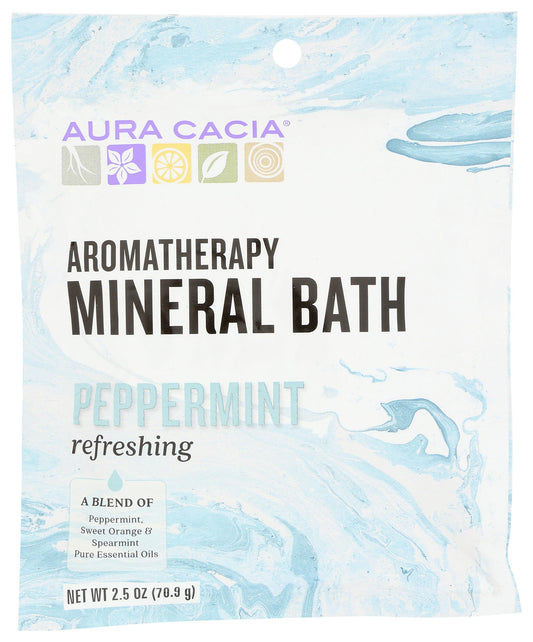 Aura Cacia Aromatherapy Mineral Bath, Refreshing Peppermint, 2.5 ounce packet Beauty and Personal Care Aura Cacia