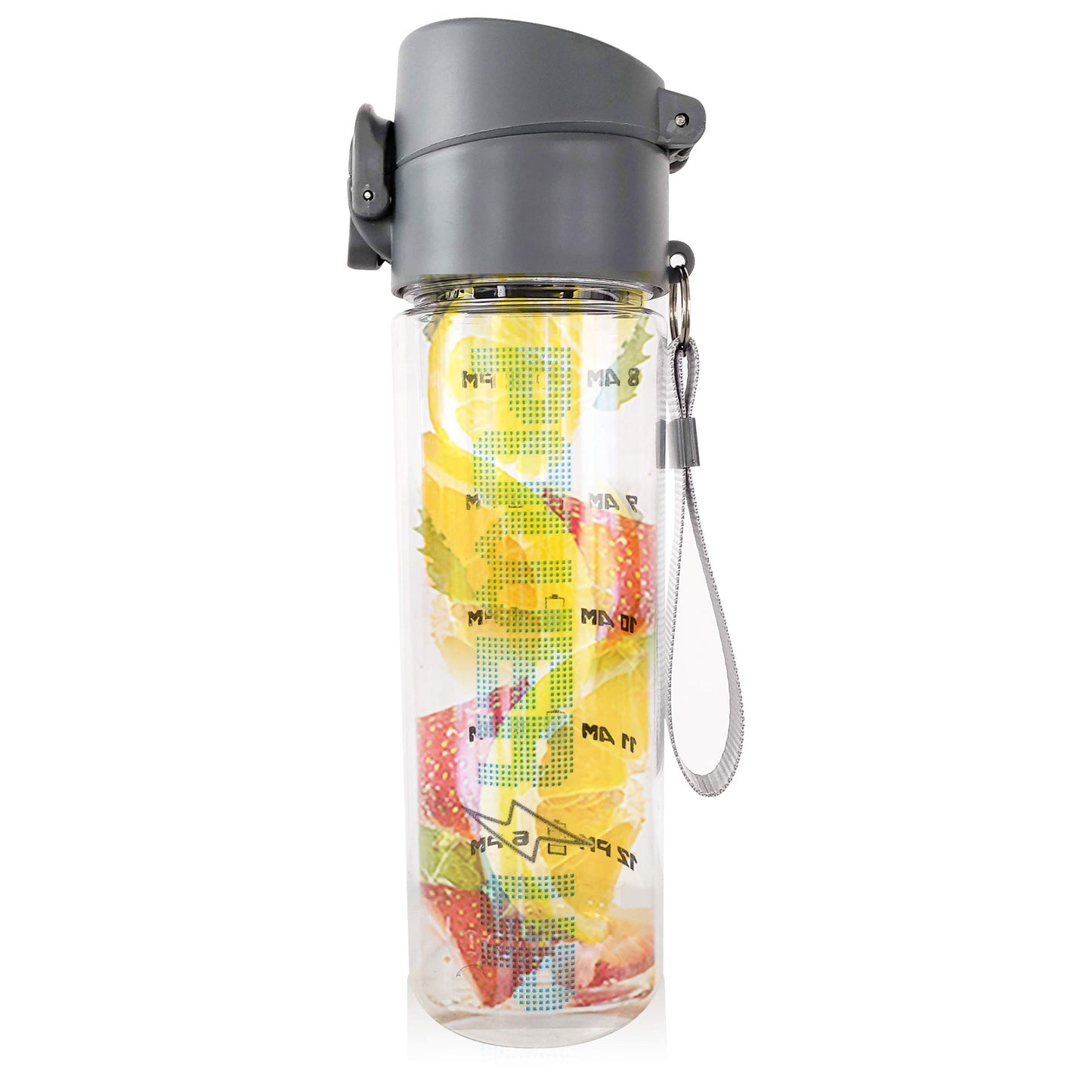 L LIFETIME Water Bottle with Time Marker, BPA Free Leakproof Plastic Thermos Motivational Fitness Outdoor Sports Wide Mouth No Straw Reusable Adults…